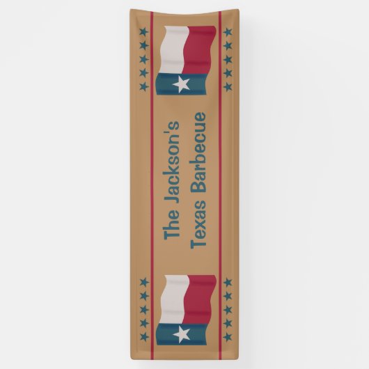 Texas Lone Star Flag Waving Event Spandoek (Verticaal)