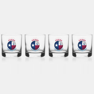 TEXAS LONE STAR FLAG WHISKY GLAS