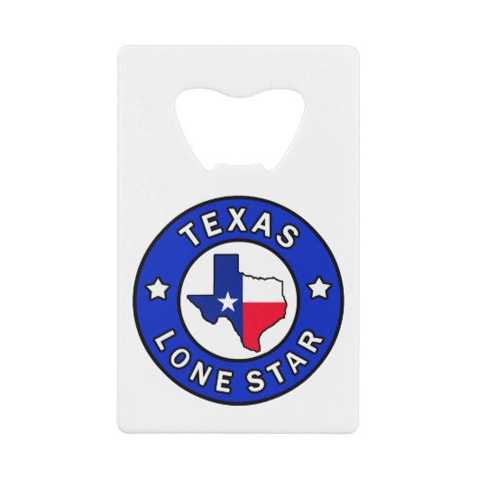 Texas Lone Star Kredietkaart Flessenopener (Voorkant)