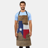 Texas Lone Star Map op Barnwood Schort (Gedragen)