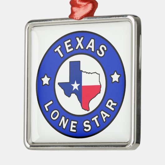 Texas Lone Star Metalen Ornament (Links)