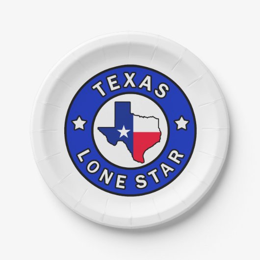 Texas Lone Star Papieren Bordje (Voorkant)