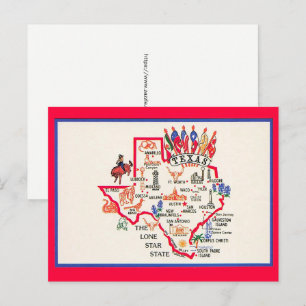 Texas - Lone Star State Ansichtkaart Briefkaart