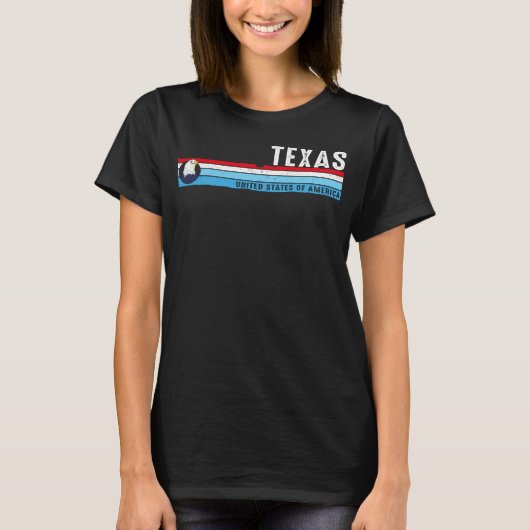 Texas Lone Star State EST 1845 Classic RET T-shirt (Voorkant)