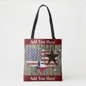 Texas Lone Star State Flag Map Sac fourre-tout (Devant)