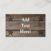 Texas Lone Star State Flag Map Visitekaartje (Achterkant)