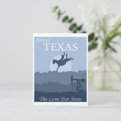  Texas Lone Star State Retro Travel Briefkaart (Staand voorkant)