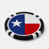 Texas Lone Star State Rood Blauw WH Flag Poker Chi Poker Chips (Enkel)