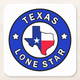Texas Lone Star Vierkante Kartonnen Onderzetter