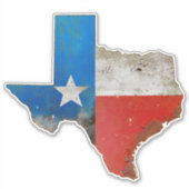 Texas, Lone Star, vlag, kaart Sticker (Voorkant)