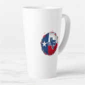 texas Lone ster staat rood wit en blauw Latte Mok (Rechterhoek)