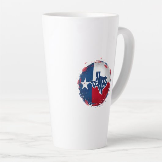 texas Lone ster staat rood wit en blauw Latte Mok (Rechterhoek)