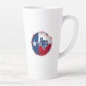 texas Lone ster staat rood wit en blauw Latte Mok (Rechts)