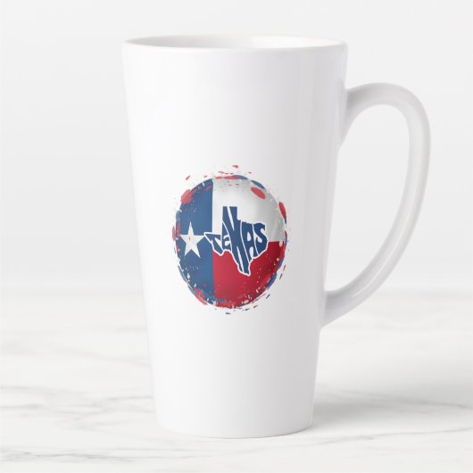 texas Lone ster staat rood wit en blauw Latte Mok (Rechts)