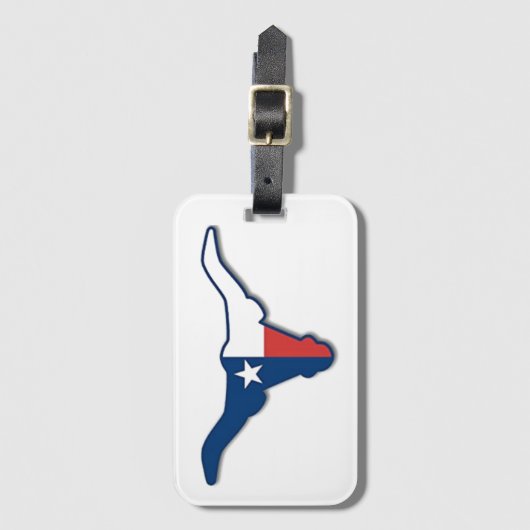 Texas longhorn bagagelabel (Voorkant (verticaal))