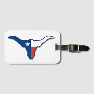 Texas longhorn bagagelabel