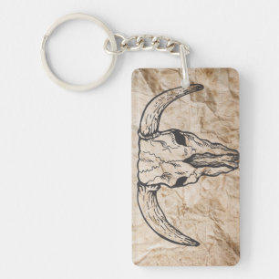 Texas Longhorn Bull Skull Sleutelhanger