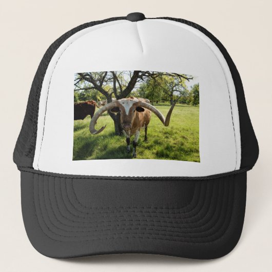 Texas Longhorn Bull Trucker Pet (Voorkant)