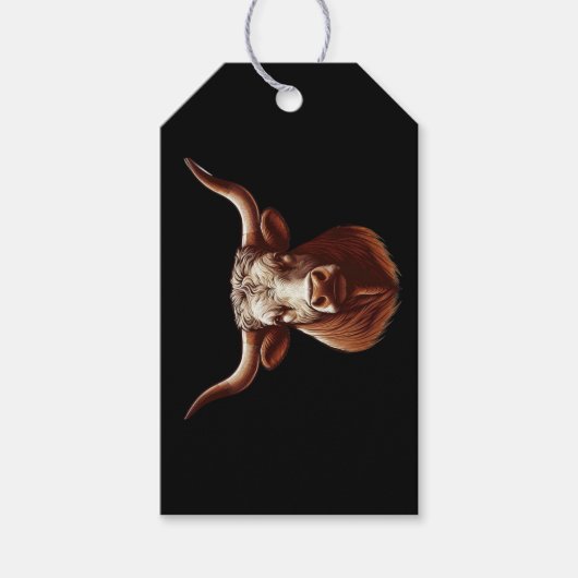Texas Longhorn Cadeaulabel (Voorkant)