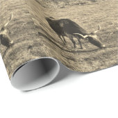 Texas Longhorn Cattle Koe Foto Rustic Cadeaupapier (Rol Hoek)