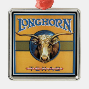 Texas Longhorn Cattle Metalen Ornament