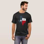 Texas Longhorn eenzame ster Texas vlag T-shirt (Voorkant volledig)