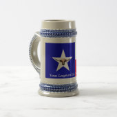 Texas Longhorn het symbool van Power Beer Stein Bierpul (Voorkant links)