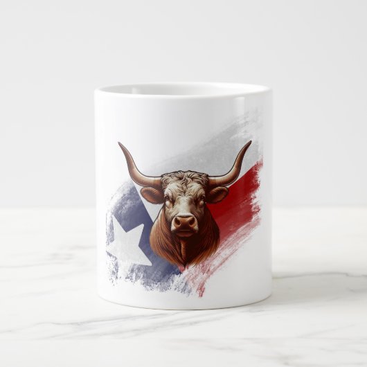 Texas longhorn koe extra grote beker (Voorkant)