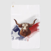 Texas longhorn koe golfhanddoek (Voorkant)