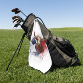Texas longhorn koe golfhanddoek (Groen)