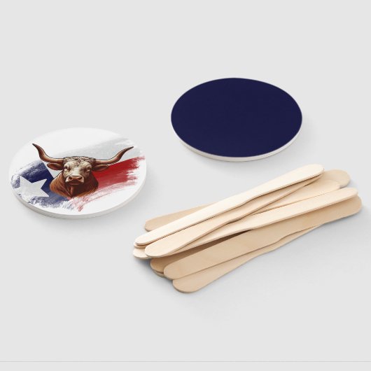 Texas longhorn koe handwaaier (Niet-gemonteerd)