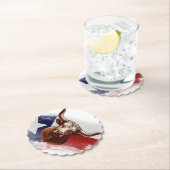 Texas longhorn koe kartonnen onderzetters (Insitu)