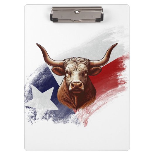 Texas longhorn koe klembord (Voorkant)