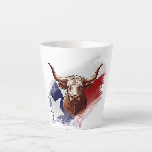 Texas longhorn koe latte mok (Voorkant)