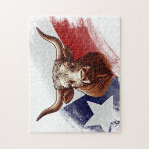 Texas longhorn koe legpuzzel