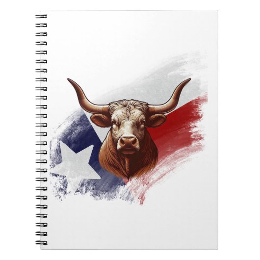Texas longhorn koe notitieboek (Voorkant)
