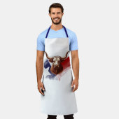 Texas longhorn koe schort (Gedragen)