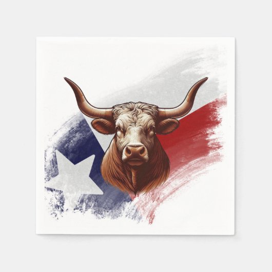 Texas longhorn koe servet (Voorkant)