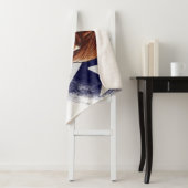 Texas longhorn koe sherpa deken (In situ)