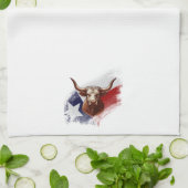 Texas longhorn koe theedoek (Gevouwen)