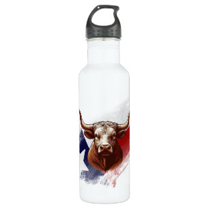 Texas longhorn koe waterfles 