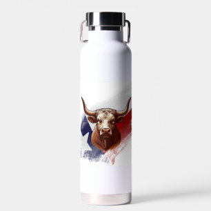 Texas longhorn koe waterfles