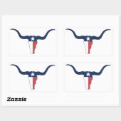 Texas Longhorn Rechthoekige Sticker (Vel)