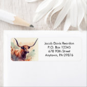 Texas Longhorn Retouradreslabel Etiket (Insitu)