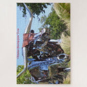 Texas Longhorn Sculpture .kerstgroeten Legpuzzel (Verticaal)