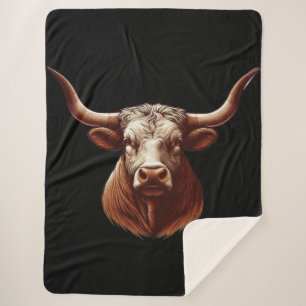 Texas Longhorn Sherpa Deken