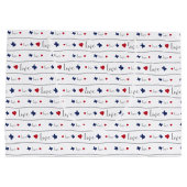 Texas Love and Hearts Pattern Groot Cadeauzakje (Achterkant)
