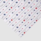 Texas Love and Hearts Pattern Tissuepapier (Detail)