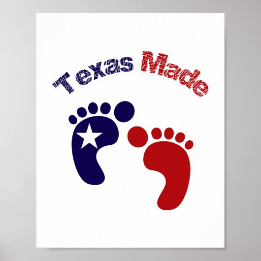 Texas Made (standaard afbeelding lijst formaat) Poster (Voorkant)