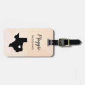 Texas Map Bagagelabel, Wedding Party Welcome Bagagelabel (Voorkant horizontaal)